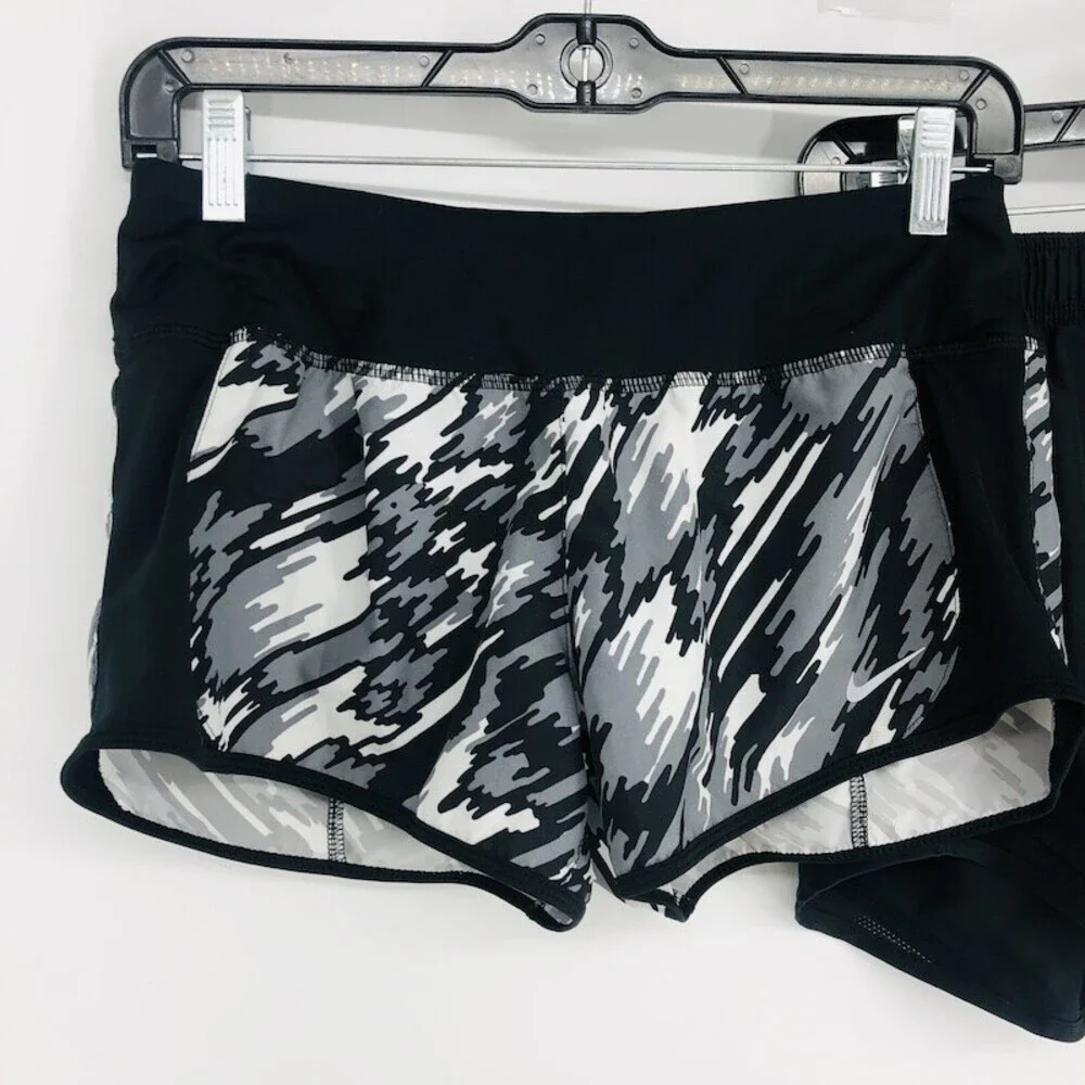 Nike Dri Fit Women's Black Polyester Running Athletic Shorts Size S *Lot of 2*